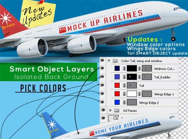 Airplane Advertising Mockup