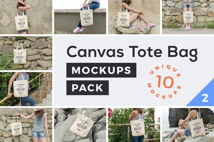 Canvas Tote Bag Mockups Pack Vol. 2