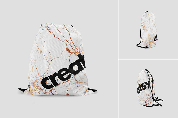 Drawstring Bag Mockup Set