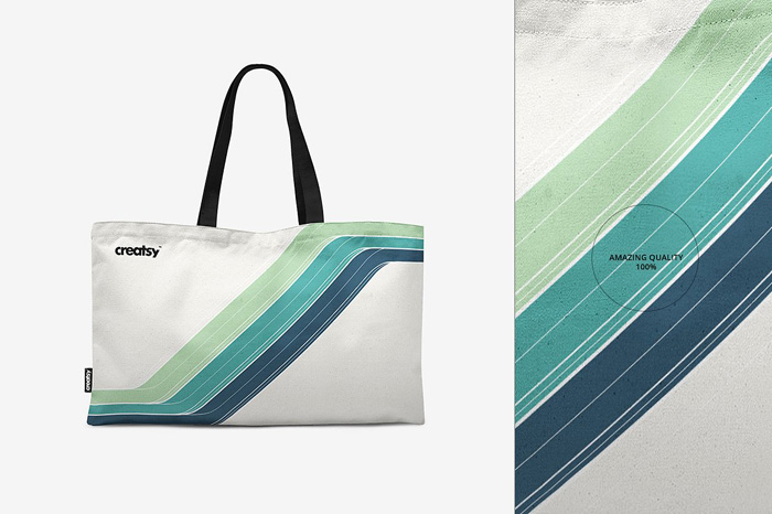 Large Tote Bag Mockup Set