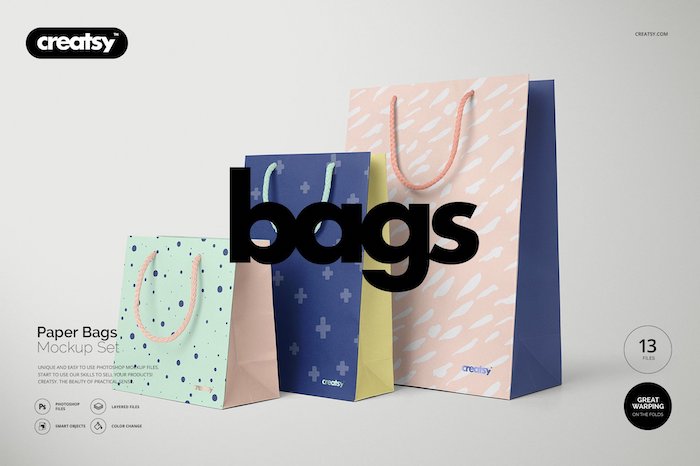 Paper Bags Mockup Set