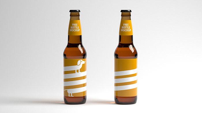 Free Beer Bottle Mockup