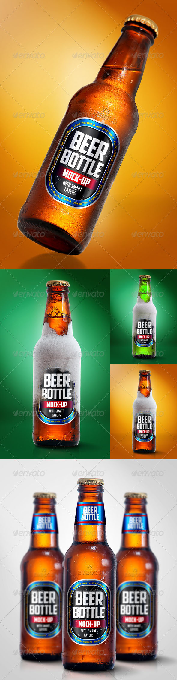 Beer Bottle Mockup V2