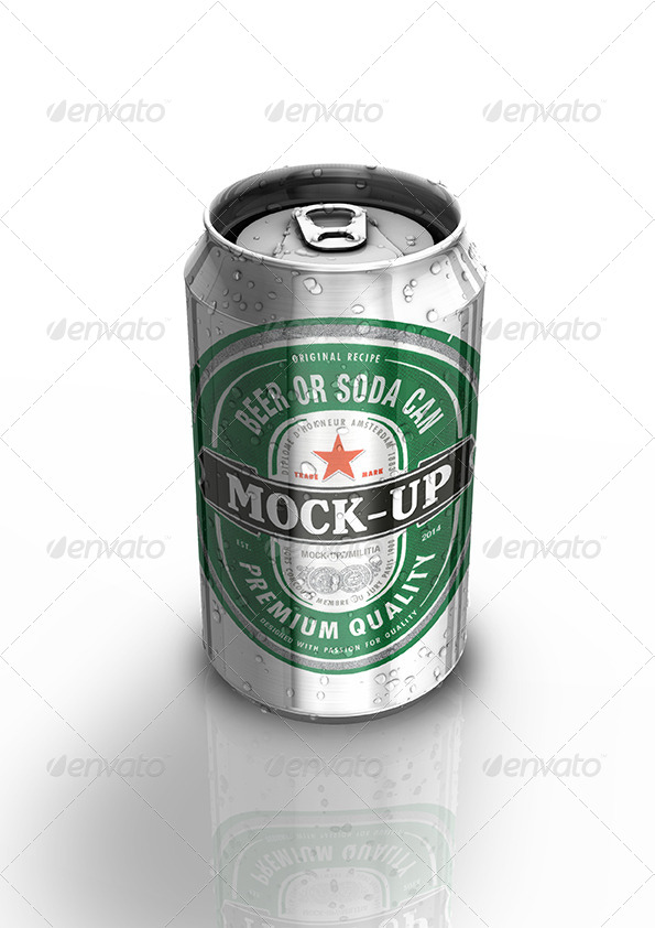 Beer Can Mockup | Soft Drink – Soda Can Mockup