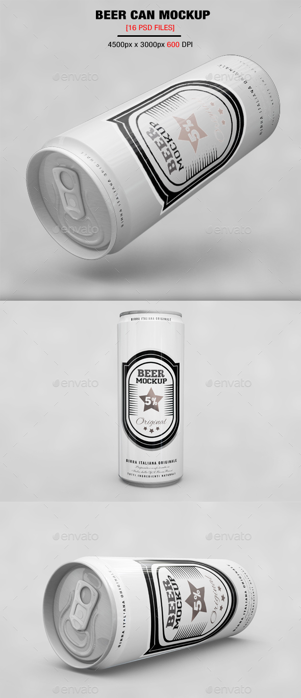 Beer Can Mockup Template