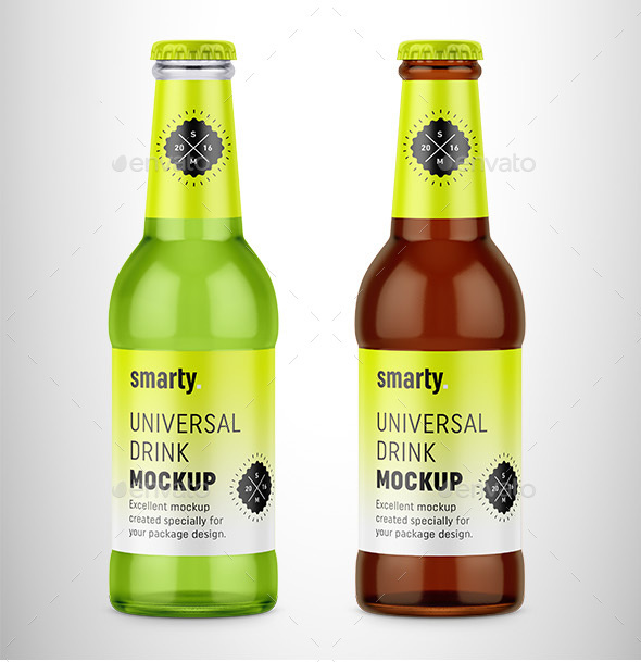 Glass Bottles Mockup