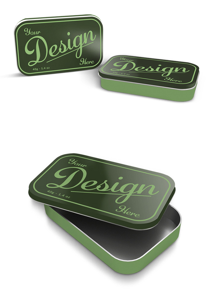 Tin Box Mockup Free