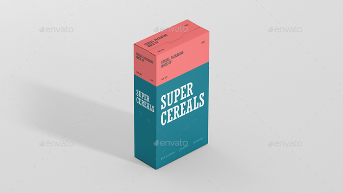 Cereal Box Mockup Slim Size