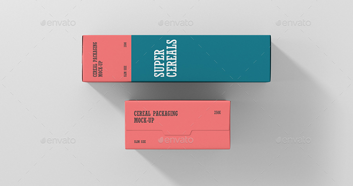 Cereal Box Mockup Slim Size