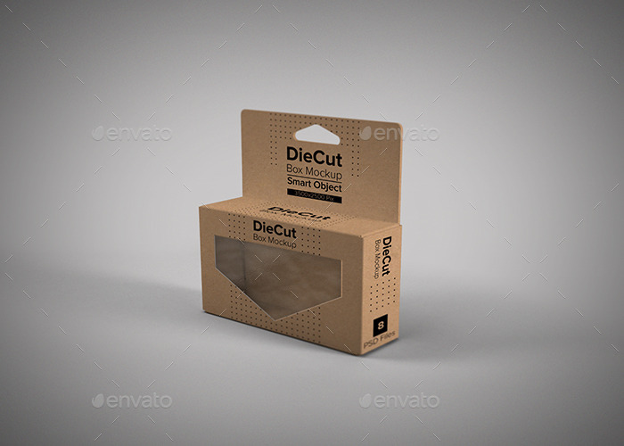 Die Cut Box Mockup