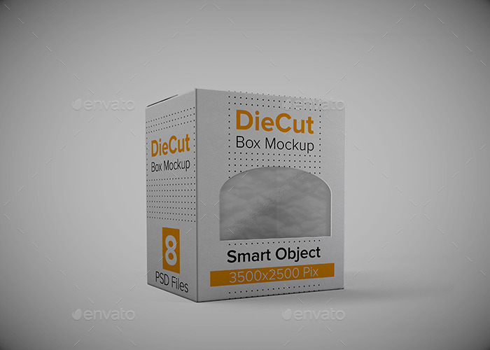 Die Cut Box Mockup