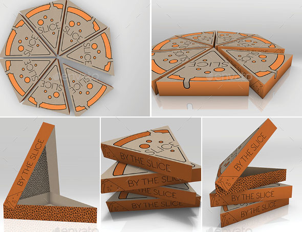 Pizza Slice Mockup Box