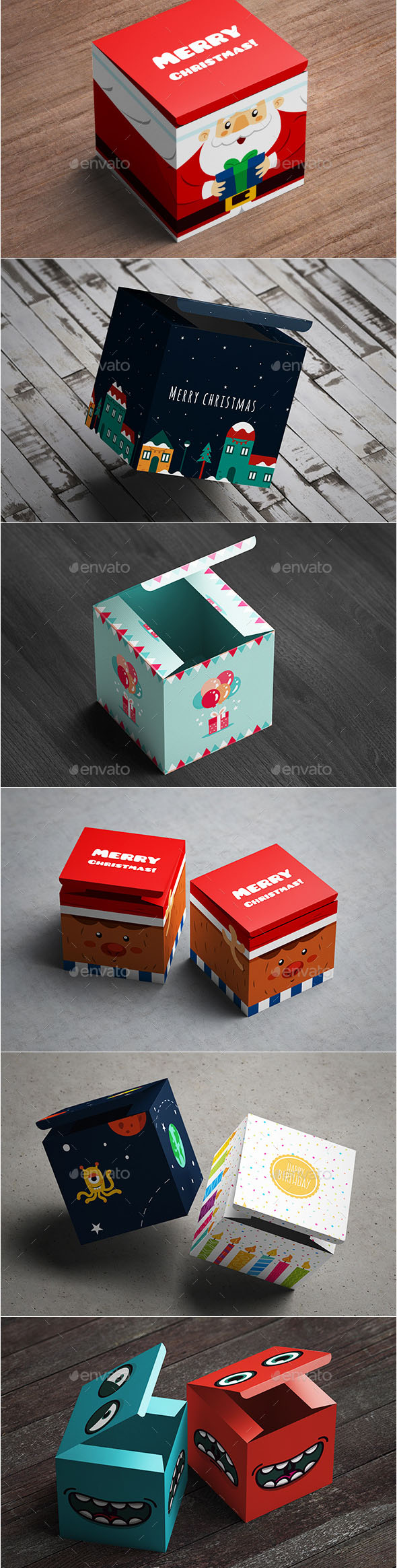 Square Box Package Mockup 2