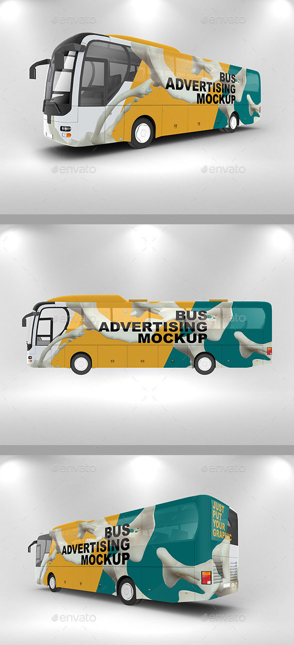 Premium Bus Advertising Mockup