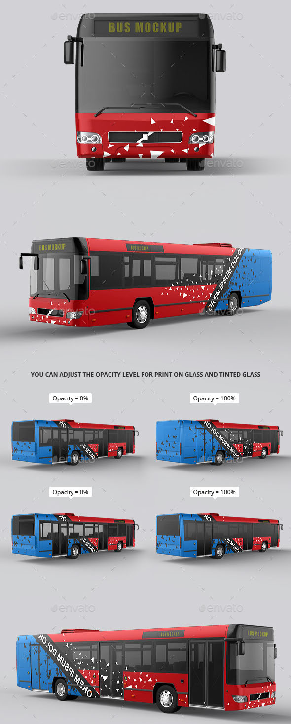 Premium Bus Advertising Mockup