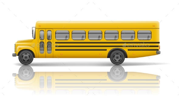 Yellow School Bus / Transportation and Vehicle Template