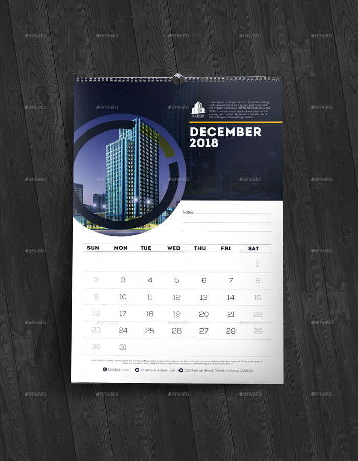 Calendar – 2018 Creative & Modern Multipurpose Wall Calendar