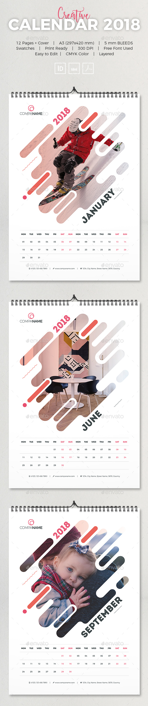 Creative Calendar 2018