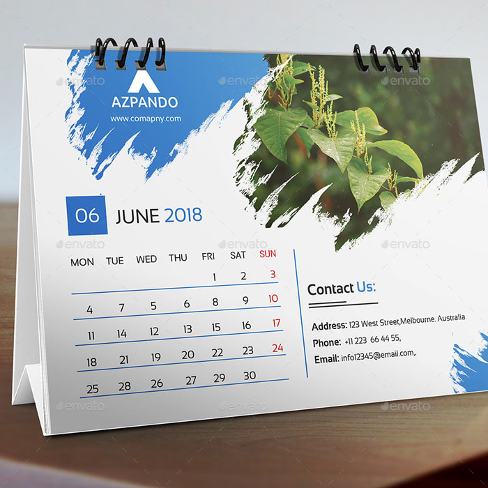 PSD Desk Calendar 2018