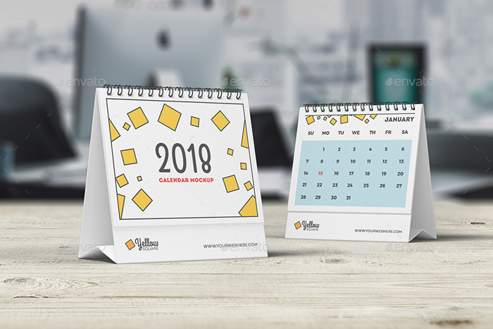 Premium Desk Calendar Mockups