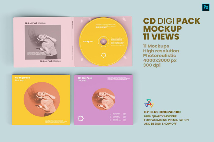 CD Digi Pack Mockup