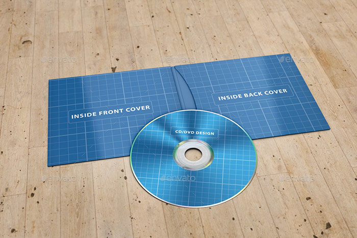 Premium 4-Panel CD Sleeve Template