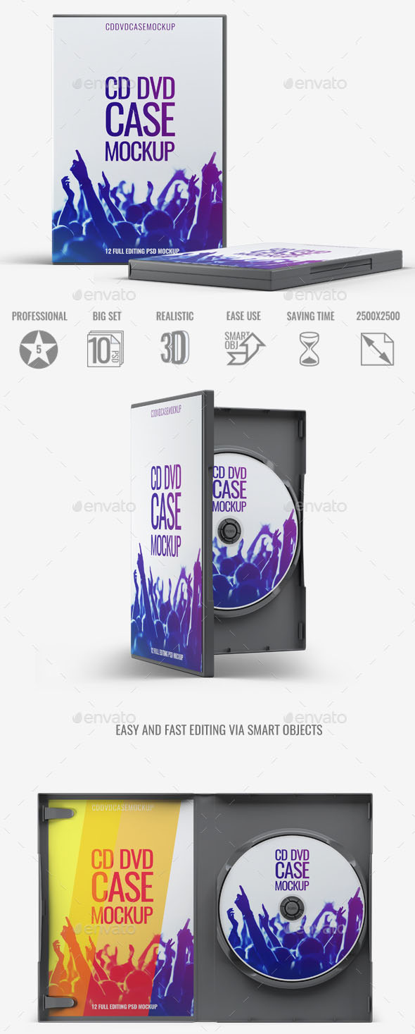 Premium DVD CD Case Mockup