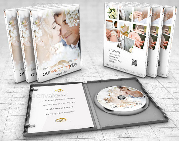 Premium Sleek Wedding DVD and BR Cover Set