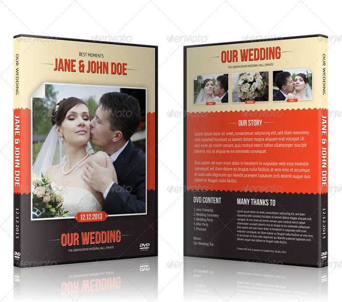 Premium Wedding DVD Cover & Disc Label Artwork