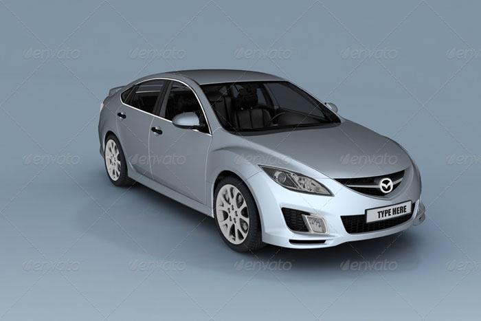 Mazda 6 Car Branding Mockup
