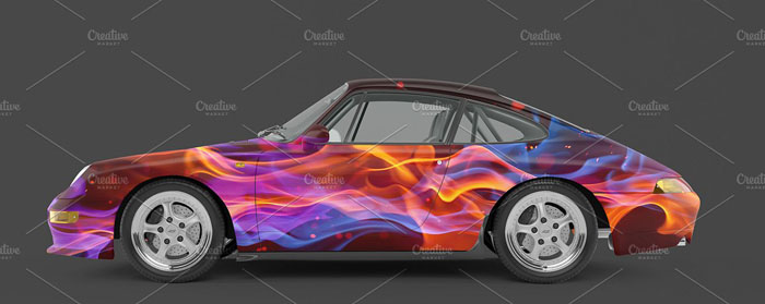 Porsche Wrap Mockup