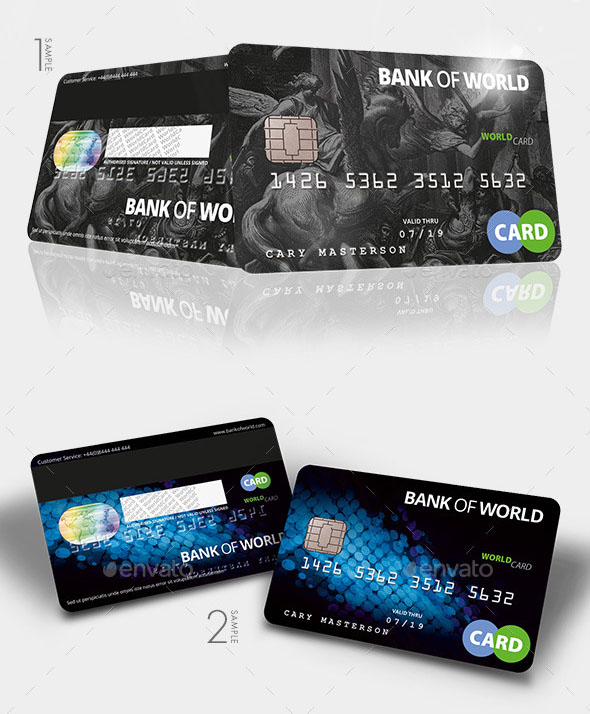 Bank Card / Credit Card Cash Card Mock-Up