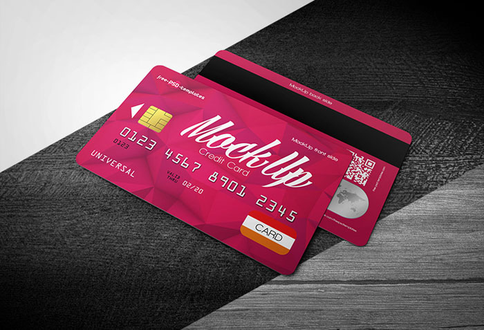 Free Credit Card Mock-Up in PSD