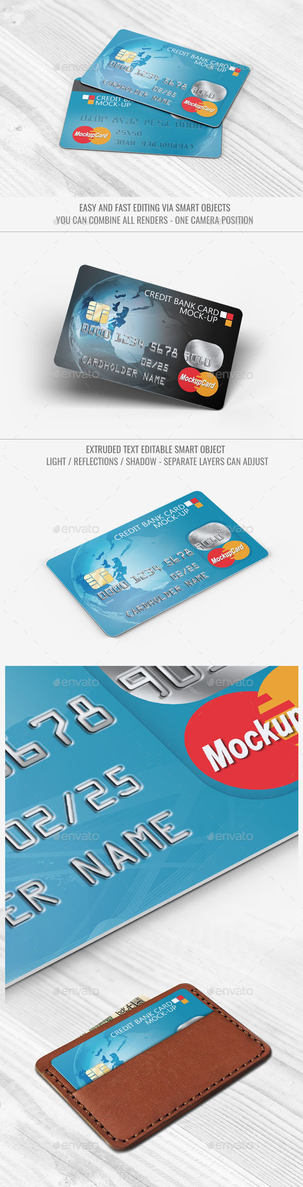 Realistic Credit Bank Card Mock-Up