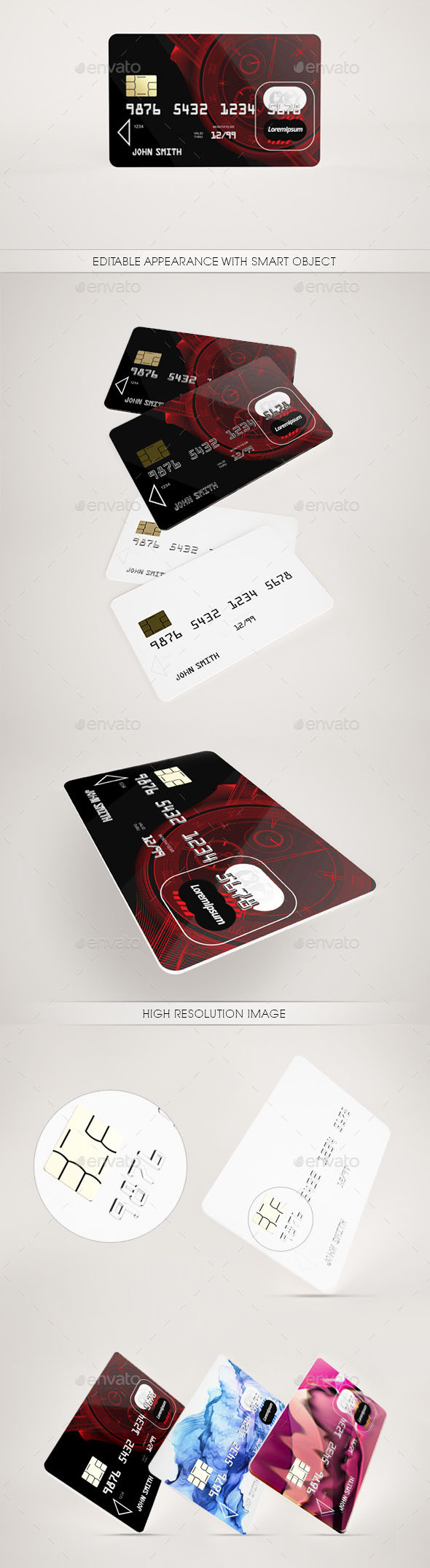 Poster Design Credit Card Mock Up