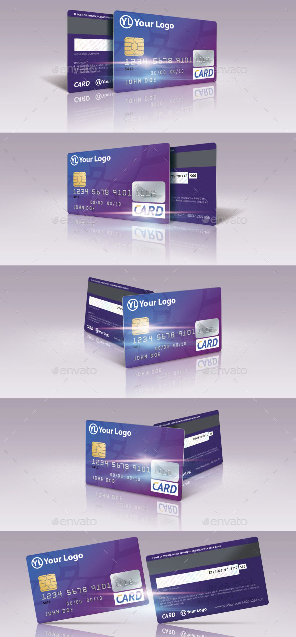 PSD Credit Card Mock Up Vol 2