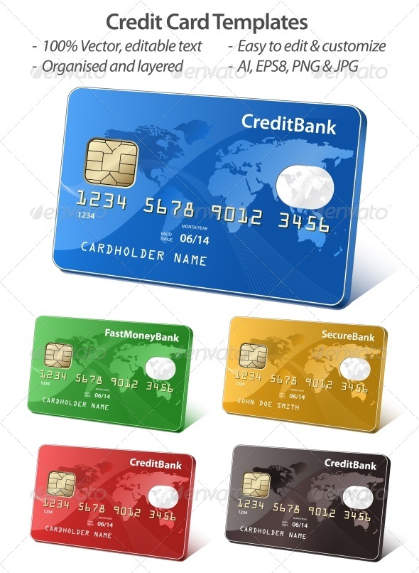 Colorful Credit Card Templates