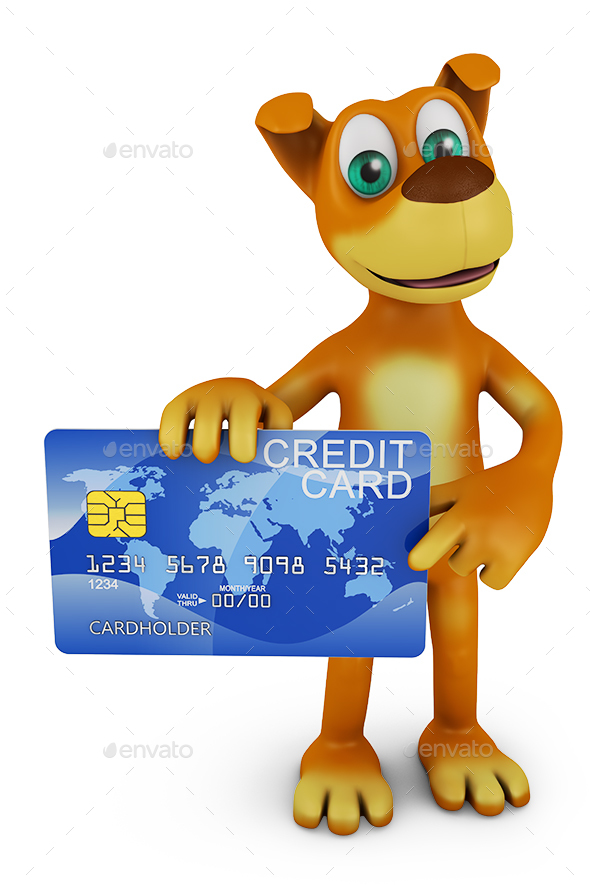 Dog Holding a Credit Card