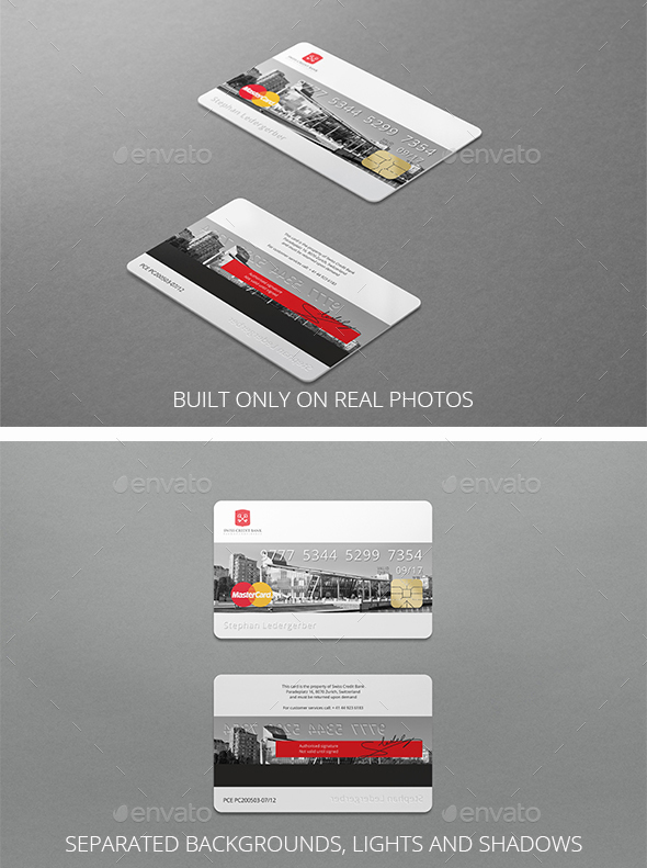 Photorealistic Bank Card Mockup