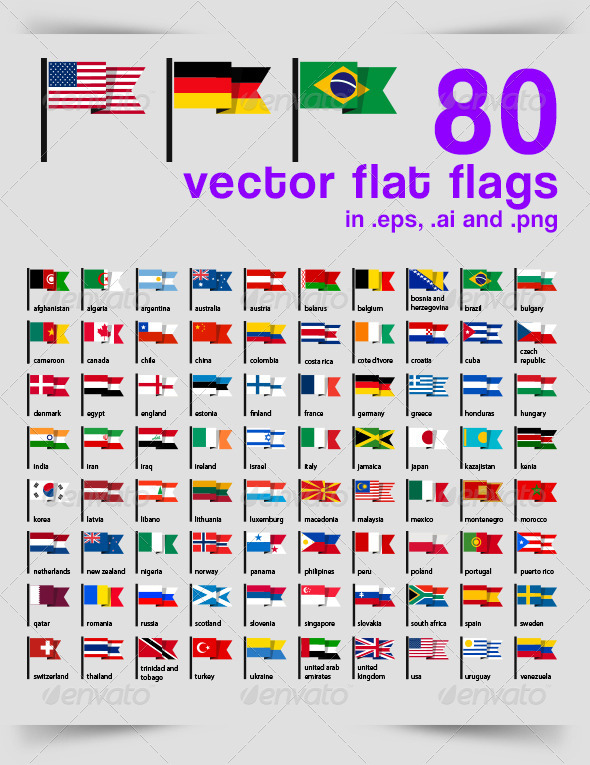 80 Vector Flat Flag