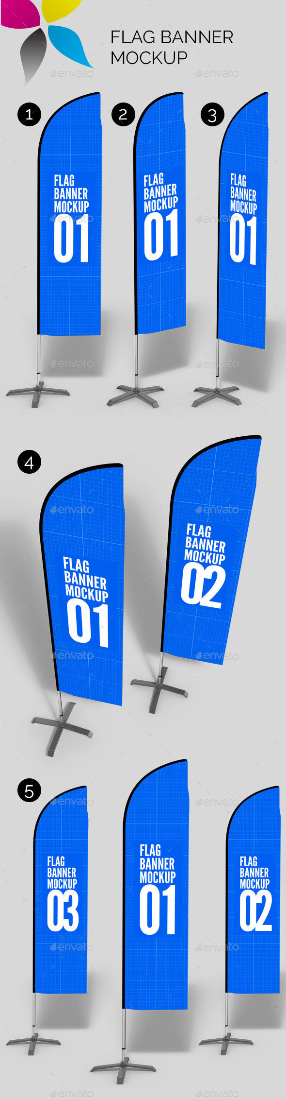 Premium Flag Banner Mockup