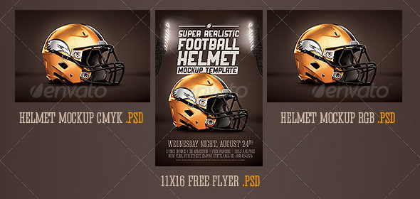 Premium Realistic Football Helmet Mockup