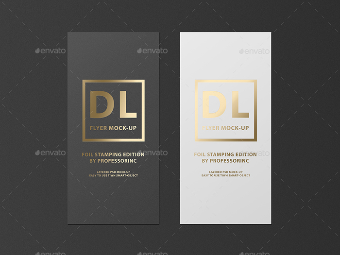 DL Flyer Mock-Up / Foil Stamping Edition Premium