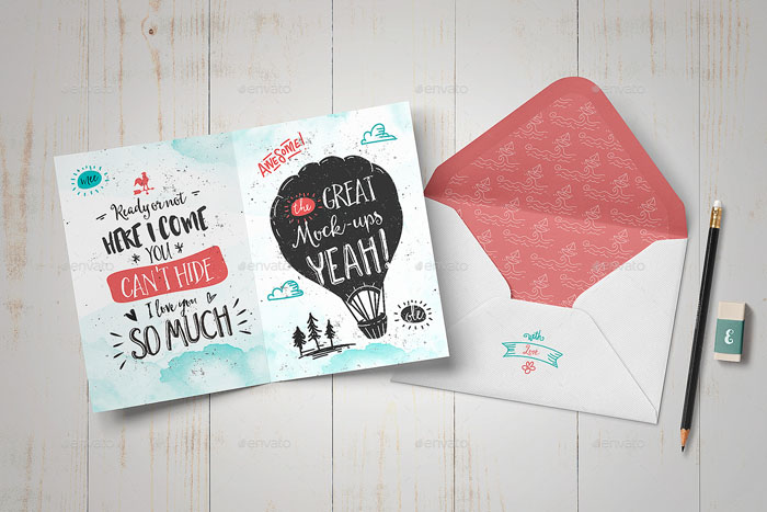 Invitation/Greeting Card Mock-Up