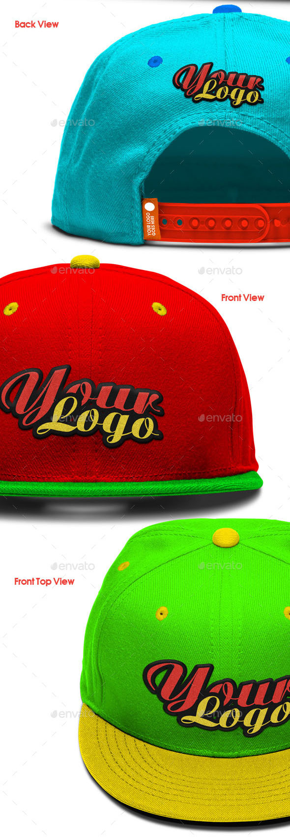 Baseball Cap- Embroidered Logo Mockup