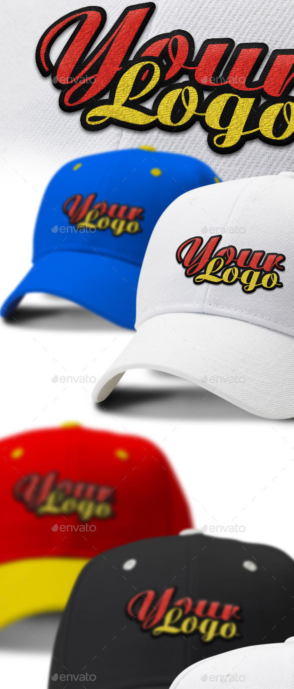 Polo Cap Mockup with Embroidered Logo
