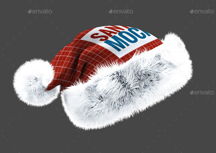 Premium Santa Hat Mockup