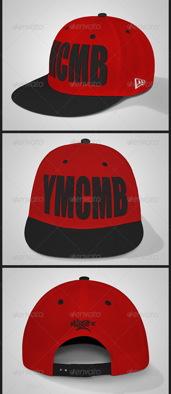 Photorealistic Snapback Cap Mockup