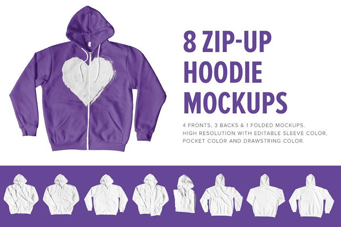 8 Premium Zip-Up Hoodie Templates