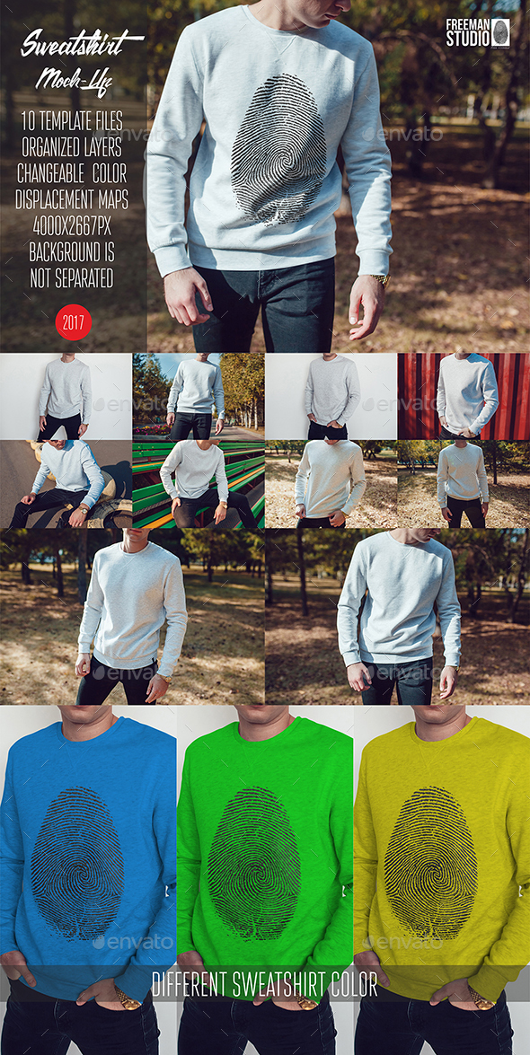 Men’s Sweatshirt Mockup Vol.1 2018